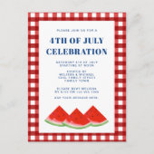 Vierde verjaardag van de feestdag van juli uitnodiging briefkaart (Voorkant)