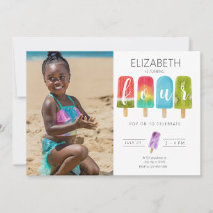 Vierde verjaardag van de geboorte van de zomer kaart