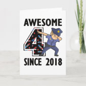 Vierde verjaardag van de gipspolitie politieman Jo Kaart (Voorkant)