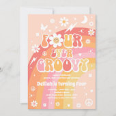 Vierde verjaardag van de Groovy Hippie Kaart (Voorkant)