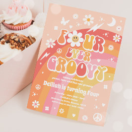 Vierde verjaardag van de Groovy Hippie Kaart