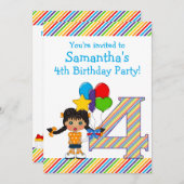 Vierde verjaardag van de Helderheid en de Kleurrij Kaart (Voorkant / Achterkant)