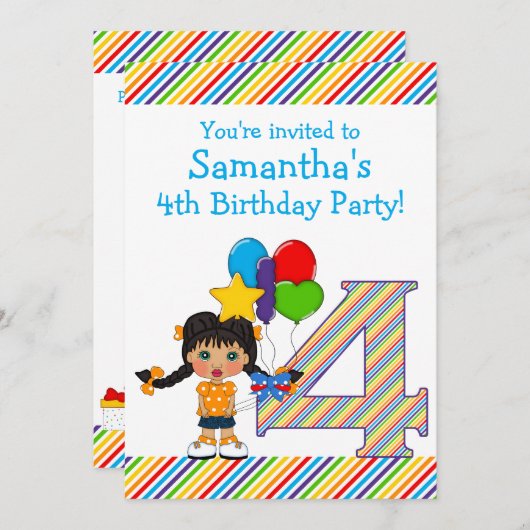 Vierde verjaardag van de Helderheid en de Kleurrij Kaart (Voorkant / Achterkant)