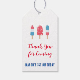 Vierde verjaardag van de Rode Blauwe Blauwmakreel  Cadeaulabel