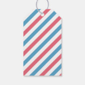 Vierde verjaardag van de Rode Blauwe Blauwmakreel Cadeaulabel (Achterkant)