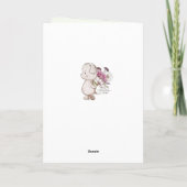 Vierde verjaardag van de Rode Witte Blauwe Cupcake Kaart (Achterkant)