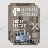 Vierde verjaardag van de Rustige trein Kaart (Voorkant / Achterkant)