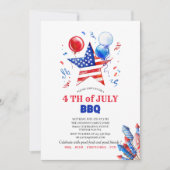 Vierde verjaardag van de uitnodiging tot waterverf (Voorkant)