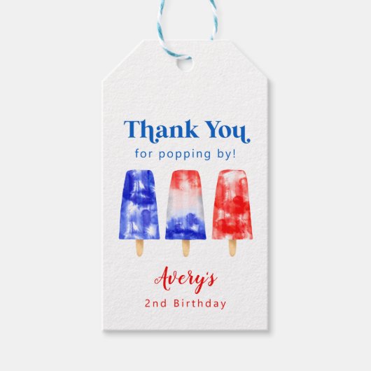 Vierde verjaardag van de verjaardag van de verjaar cadeaulabel (Voorkant)
