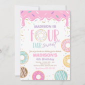 Vierde verjaardag van de vierde verjaardag van de  kaart (Voorkant)