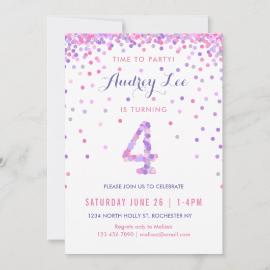 Vierde verjaardag van de Vierde verjaardag van de  Kaart (Voorkant)