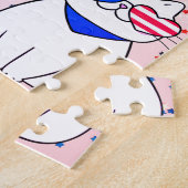 Vierde verjaardag van de viering van juli legpuzzel (Zijkant)