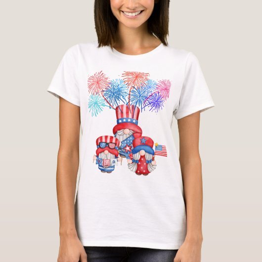 Vierde verjaardag van de viering van juli t-shirt (Voorkant)