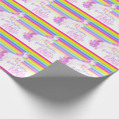 Vierde verjaardag van het artikel van de eenhoorn  cadeaupapier (Hoek)