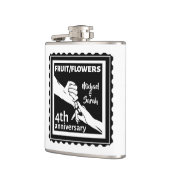 Vierde verjaardag van het huwelijk met romantische heupfles (Links)