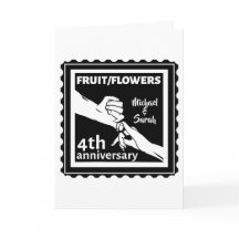 Vierde verjaardag van het huwelijk met romantische