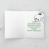 Vierde verjaardag van het kind Dinosaur (kleur me) Kaart (Binnen)