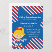 Vierde verjaardag van het meisje van juli kaart (Voorkant / Achterkant)