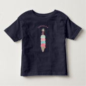 Vierde verjaardag van het roze ijsje kinder shirts (Voorkant)