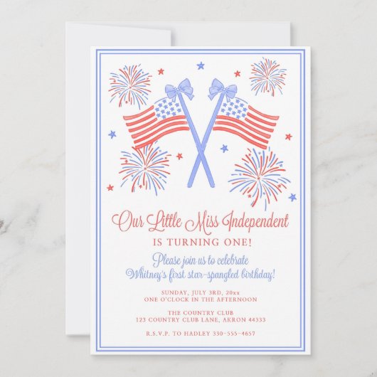 Vierde verjaardag van juli, Amerikaanse vlag Kaart (Voorkant)