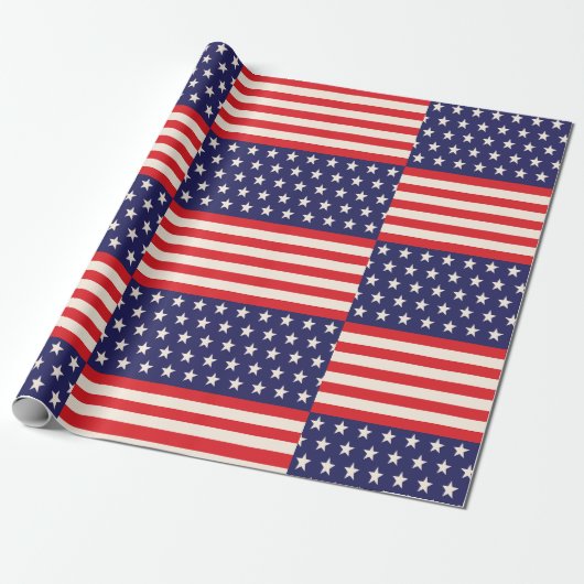 Vierde verjaardag van juli cadeaupapier (Uitgerold)