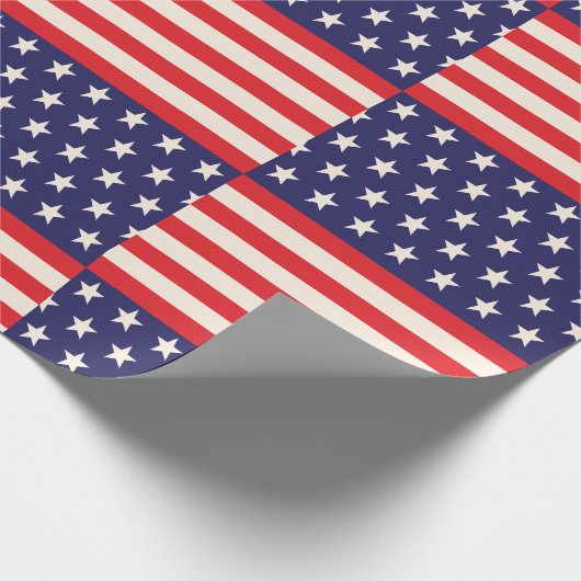 Vierde verjaardag van juli cadeaupapier (Hoek)