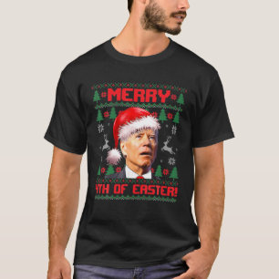 Vierde verjaardag van Pasen grappige Joe Biden-ker T-shirt