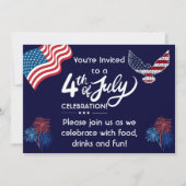 Vierde verjaardag van uitnodiging van juli (Voorkant)