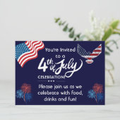 Vierde verjaardag van uitnodiging van juli (Staand voorkant)