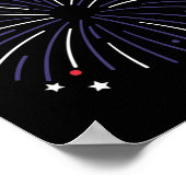 Vierde verjaardag van vuurwerk van juli poster (Hoek)