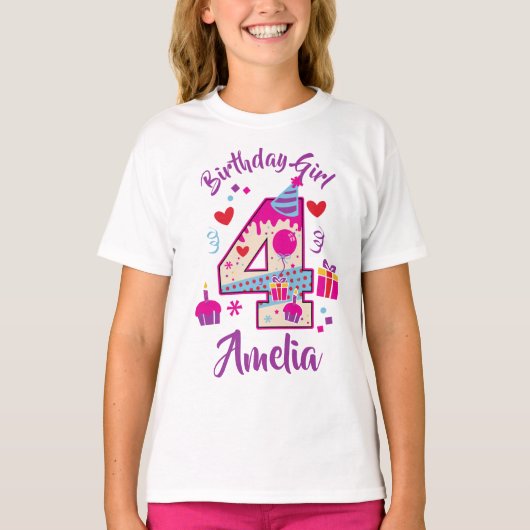 Vierde verjaardag Vierde verjaardag T-shirt (Voorkant)