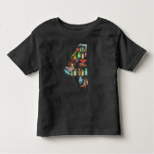 Vierde verjaardagscabus Insecte Beetles 4 jaar oud Kinder Shirts (Voorkant)