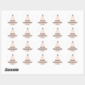 Vierde Verjaardagscupcake Topper/Sticker Ronde Sticker (Vel)