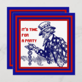 Vierde versie juli PARTIJINVITATIE ~ EZ2 AANGEPAST Kaart (Voorkant / Achterkant)