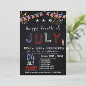 VIERDE VERZOEK VAN JULI BARBECUE PARTIJ KAART (Staand voorkant)