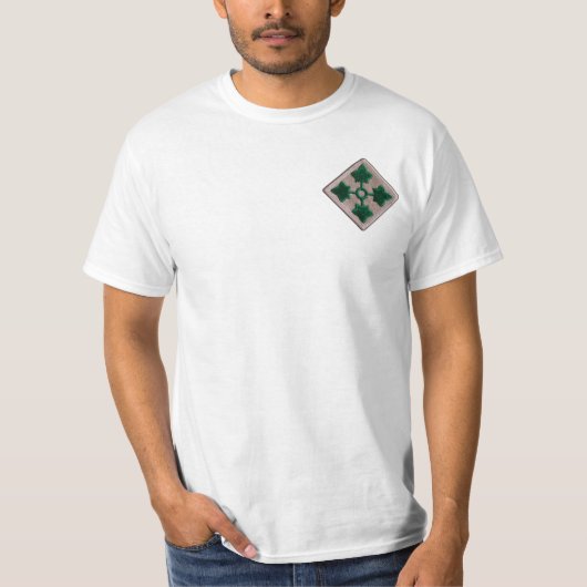 Vierde veteranen van de infanteriedivisie veterane t-shirt (Voorkant)