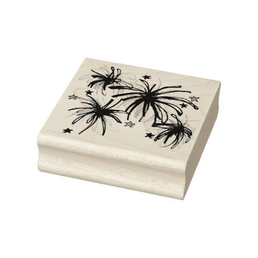 Vierde Vierde Patriottisch Fireworks Star Celebrat Rubberstempel (Stempel)