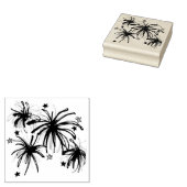 Vierde Vierde Patriottisch Fireworks Star Celebrat Rubberstempel (Gestempeld)