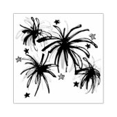 Vierde Vierde Patriottisch Fireworks Star Celebrat Rubberstempel (Afrduk)