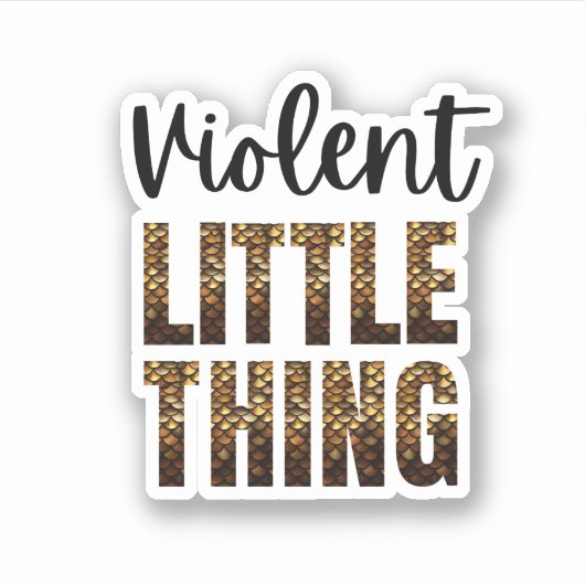 Vierde vleugel - gewelddadig klein ding Dragon sch Sticker (Voorkant)