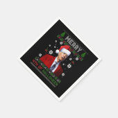 Vierde vrolijke kerst van Halloween Funny Biden Servet (Hoek)