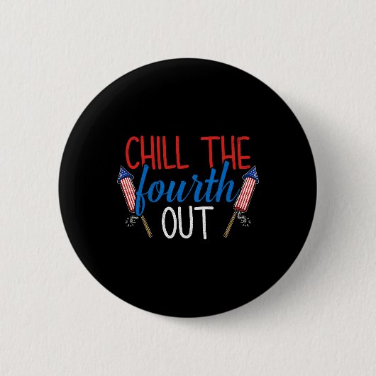 Vierde vuurwerk uit de VS 4 juli Ronde Button 5,7 Cm (Voorkant)
