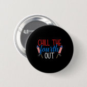 Vierde vuurwerk uit de VS 4 juli Ronde Button 5,7 Cm (Voorkant /achterkant)