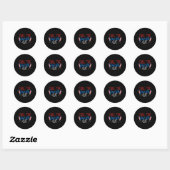 Vierde vuurwerk uit de VS 4 juli Ronde Sticker (Vel)