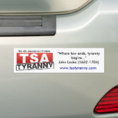 Vierde wijziging verbiedt TSA Tyranny Bumpersticker (Op auto)