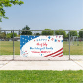 Vierde Zomer juli Zomer BBQ Red White Blue Party Spandoek (Insitu)