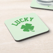 Vierdeklaver St. Patrick's Shamrock Bier Onderzetter (Linkerzijde)