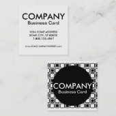 vierdelige bedrijfskaart vierkante visitekaartje (Voorkant / Achterkant)