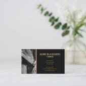 Vierder - Horseshoees + Barefoot Trim, zwart+Gold Visitekaartje (Staand voorkant)