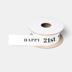 Vieren 21: vreugdevolle verjaardag wit lint